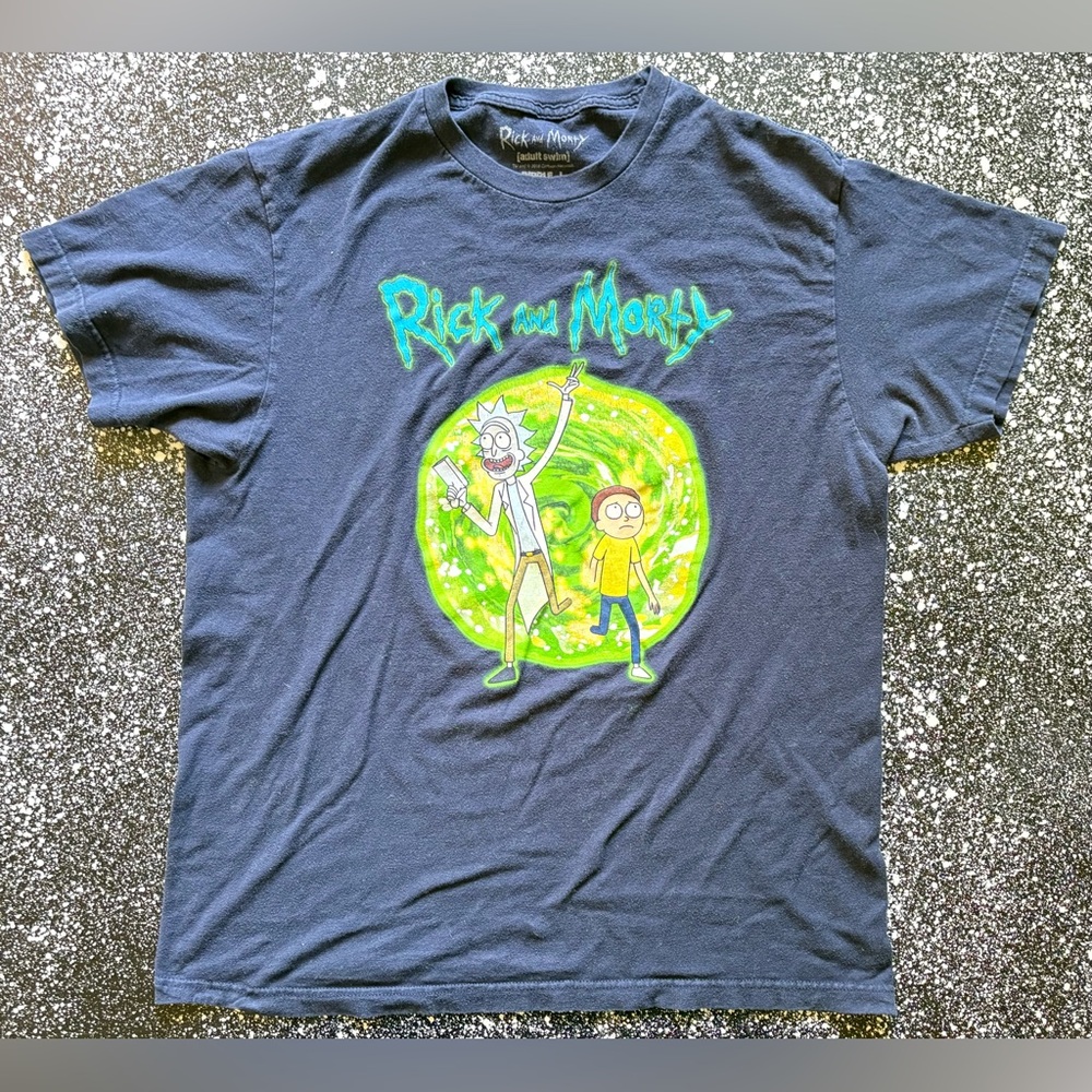 Rick & Morty Graphic Tee Adult Swim Size Large